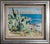 Seaside Agave Mediterranean Landscape, Oil on Canvas For Sale