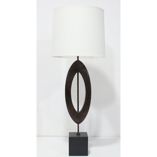 Brown Porta Romana Patinated Copper "Manhattan" Lamp, 2000s For Sale - Image 8 of 9