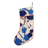 Image of Handmade Paint Splatter Stocking With Clementine Trim For Sale