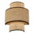 Natural Cane and Hessian With White Metalwork Weave Wall Light For Sale
