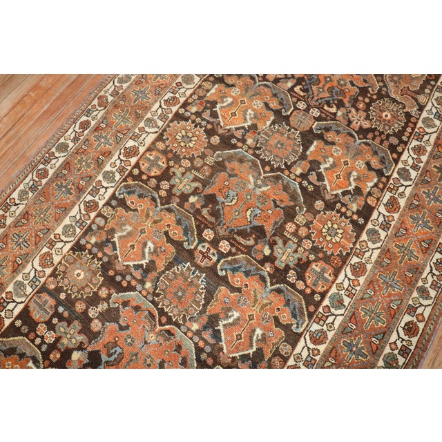 1930s Brown Tribal Persian Kurd Rug - 4'11" x 9'10" For Sale - Image 11 of 18