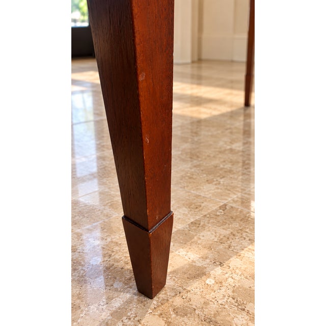 Brown Baker Furniture Round Mahogany Sunburst Inlaid Center Table For Sale - Image 8 of 14
