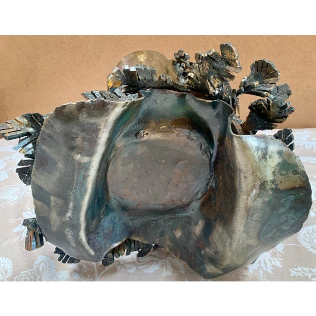Metal 1970s Large Monumental Brutalist Joe Lester Southwestern Kachina Sculpture - Welded Mixed Metal Native American Style Figure, 25 LBS For Sale - Image 7 of 7