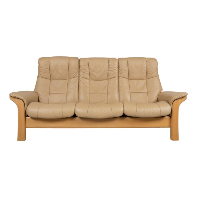 Windsor Three-Seater Leather Sofa from Stressless For Sale