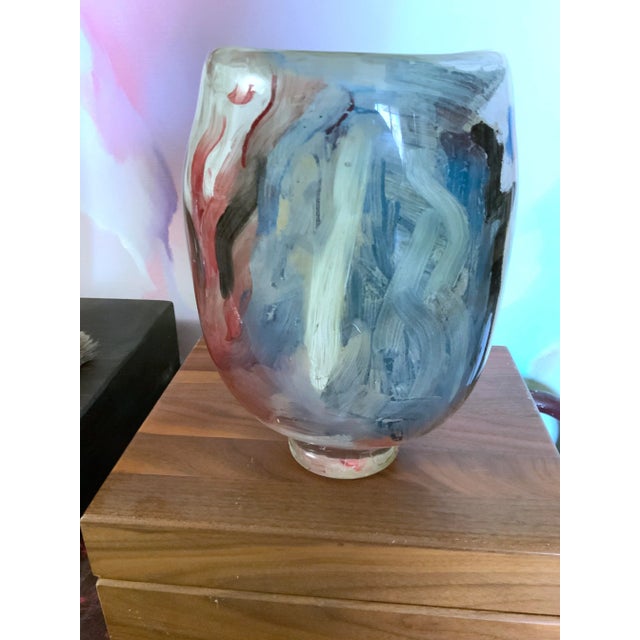 Contemporary Thor Bueno "Samurai, 1988" Art Glass Vase - Pilchuck Era For Sale - Image 3 of 12