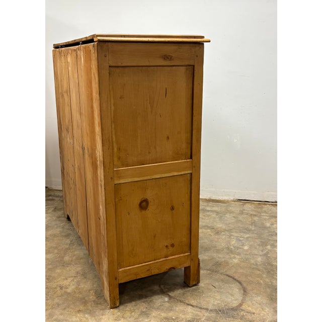Brown Antique English Pine Linen Box Chest of Drawers For Sale - Image 8 of 10