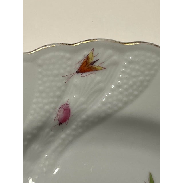 1900 - 1909 Antique Weimar Porzellan Hand Painted Floral Plates German Porcelain - Set of 6 For Sale - Image 5 of 10