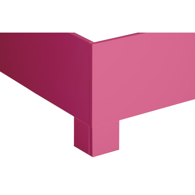 David Francis Infinity Platform Bed Twin, Hot Pink For Sale - Image 4 of 5