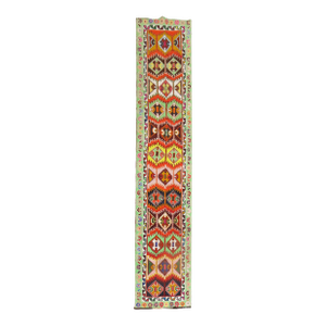 Colorful Vintage Turkish Anatolian Runner