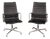 20th Century EA117 Chairs in Black Leather by Charles & Ray Eames for Vitra, 1950s, Set of 2 For Sale