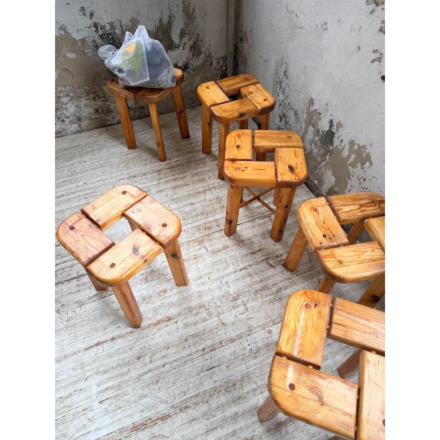 Stools by Olof Ottelin, Finland, 1950, Set of 6 For Sale - Image 13 of 18