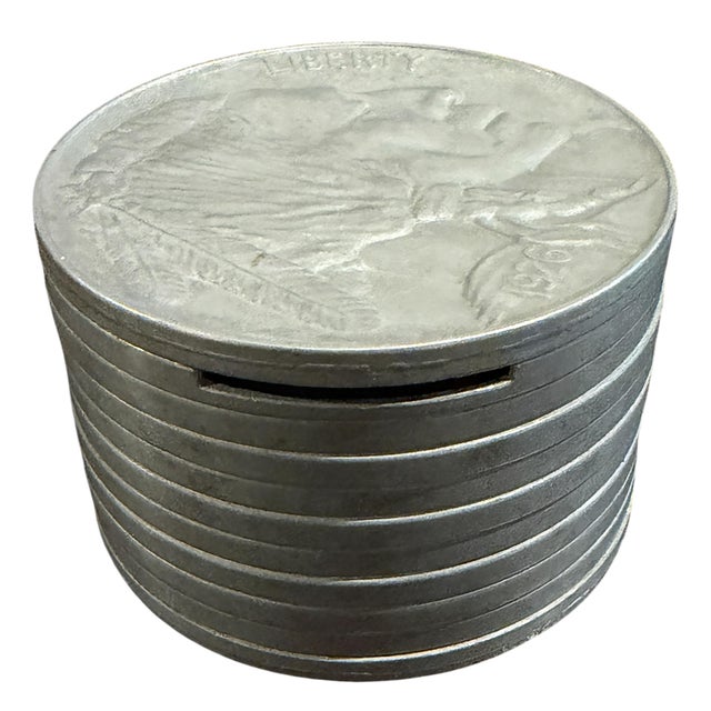 Vintage Oversized Buffalo Nickel Bank For Sale - Image 4 of 7