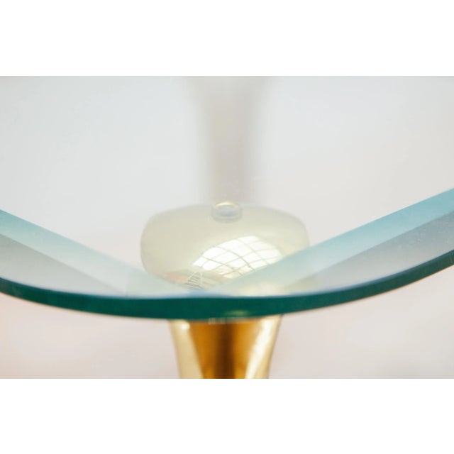 Vintage Brass Side Tables with Abstract Swan Neck, Set of 2 For Sale - Image 9 of 12