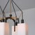 Italian Six-Light Chandelier in Brass, Black Metal and Opaline Glass, 1950s For Sale - Image 10 of 16