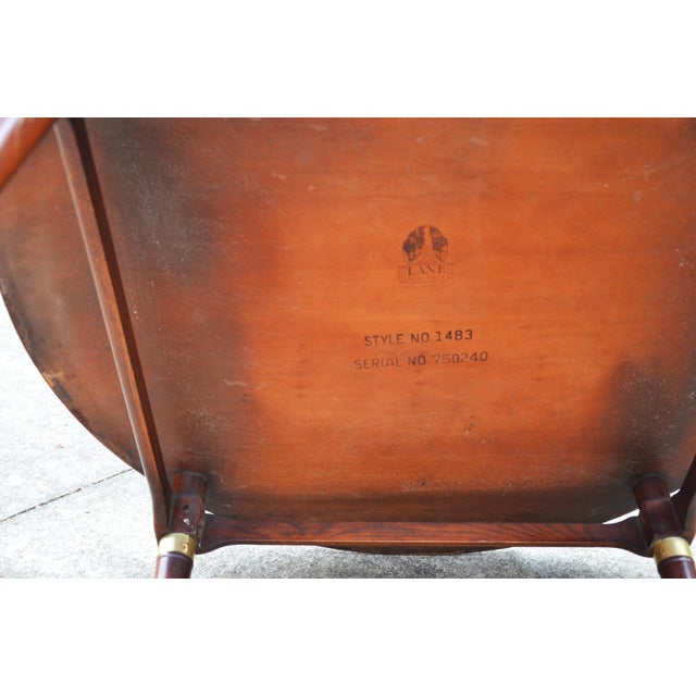 Wood Round Mid-Century Modern Coffee Table by Lane Furniture Company, 1957 For Sale - Image 7 of 9