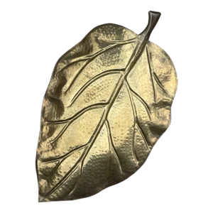 Large 24" Hammered Brass Leaf