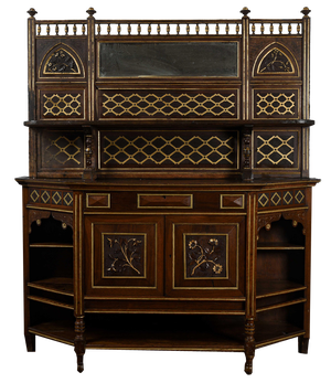 Credenza with Carved Plate Stand