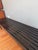 Black 1960s MCM Vintage Black Slat Wood Bench For Sale - Image 8 of 8