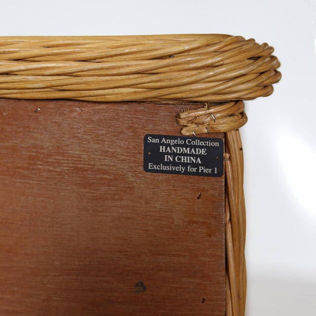 Boho Chic Wicker Chest of Drawers Vintage 'Pier 1' For Sale - Image 3 of 5