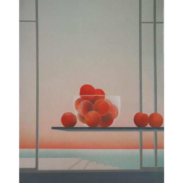 Pierre GARCIA-FONS (1928-2016) Bowl of Peaches Original color lithograph Signed in pencil Justified as Artist's Proof (EA)...