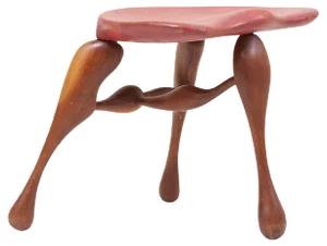 Studio Craft Wooden Stool by Ron Curtis, USA, 1980s