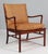 Ole Wanscher lounge chair new upholstered with cognac vintage aniline leather. Made in mahogany. Model PJ 149 colonial...