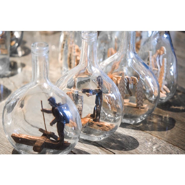 Bottles in Savoyard Folk Art, Set of 40 For Sale - Image 8 of 16