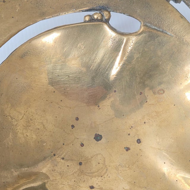 Gold Vintage Gilt Bronze Fruit Bowl, 1970s For Sale - Image 8 of 12