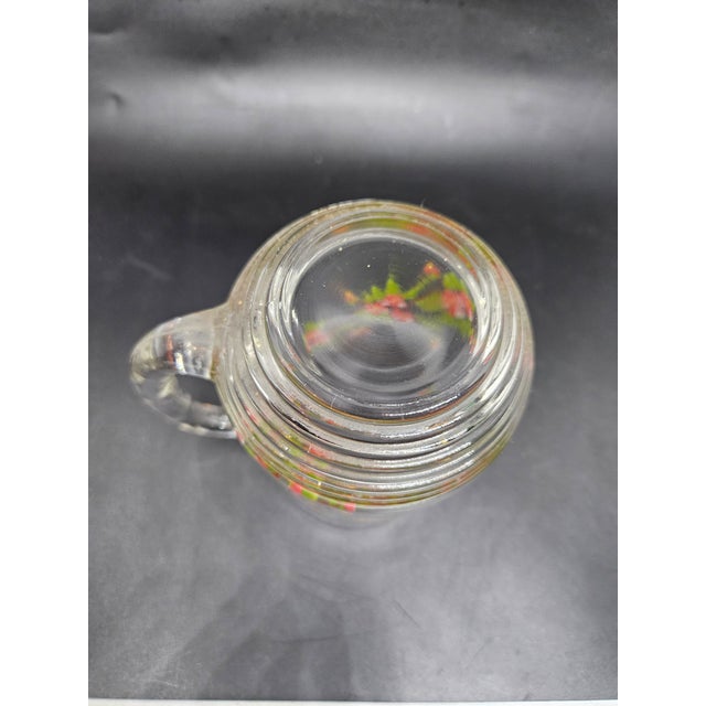 Vintage Hand Painted Apple Blossoms Milk/Cream Pitcher For Sale - Image 4 of 4