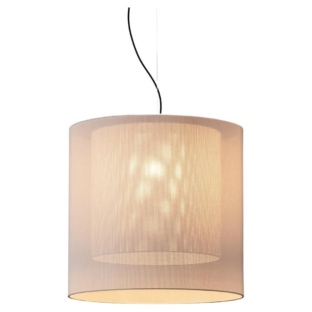 White Moaré LM Pendant Lamp by Antoni Arola For Sale