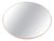 Vintage Czechoslovakian Round Wall Mirror with Beige Frame, 1970s For Sale