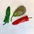 1980s Vintage Boho Chic Lacquered Paper Mache’ Eggplant, Cayenne & Jalapeño Pepper - Set of 3 For Sale - Image 6 of 9