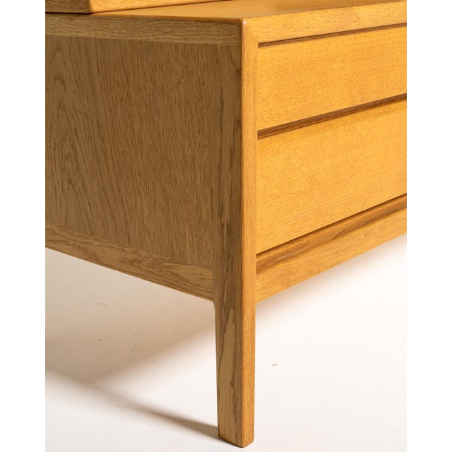 Wood Scandinavian Oak Bookcase with Drawer Unit, 1960s For Sale - Image 7 of 9