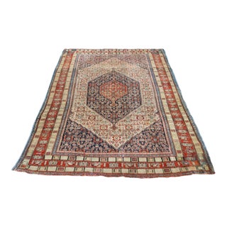 Antique Senneh Rug 4'4'' x 5'6'' For Sale