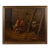 19th Century Spanish Oil on Canvas Barn Scene With Rooster and Chickens For Sale