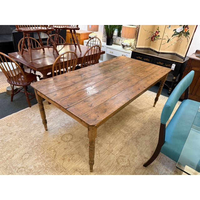 Antique Rustic French Provincial Oak Wood Dining Table For Sale - Image 15 of 16
