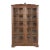 Antique Indian Glass Cabinet | Vintage Armoire With Arched Crown | Teak Wood Display Cabinet | Rustic Home Decor For Sale