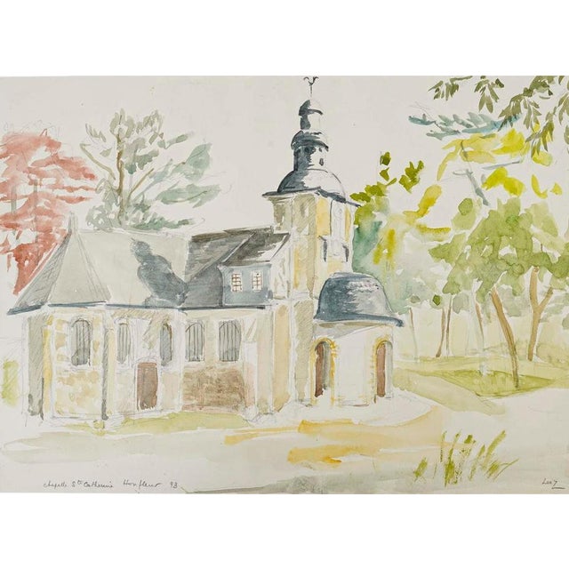 Evelyne Luez, Composition, 20th Century, Watercolour on Paper For Sale - Image 8 of 8