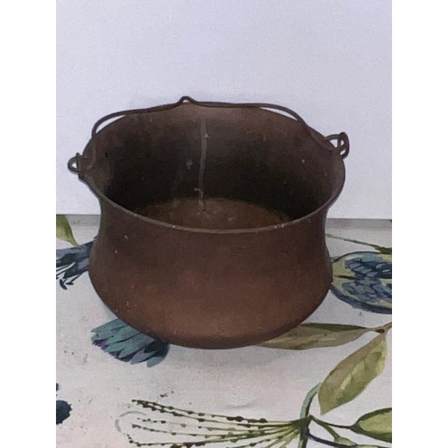 Late 19th Century Late 19th Century Handmade Solid Brass Cauldron For Sale - Image 5 of 6