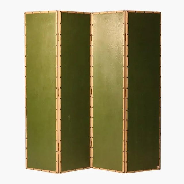 Oversized Vintage Four-Paneled Screen With Hand Painted Scenes C1940 For Sale - Image 9 of 9