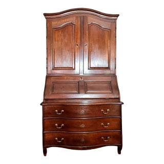 Louis XV Curved Scriban Dresser in Walnut For Sale