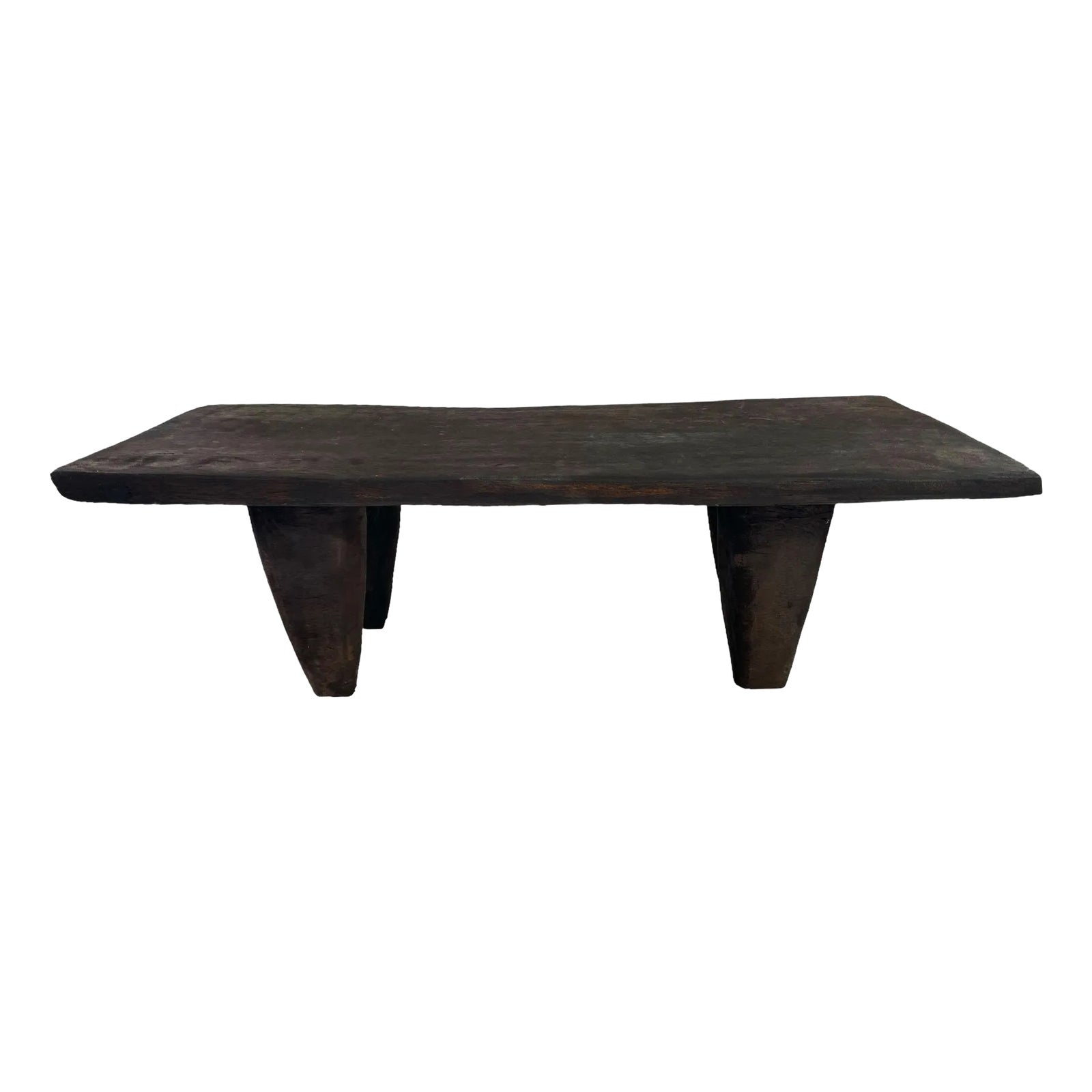 Vintage African Solid Wood Senufo Table/Stool 34
