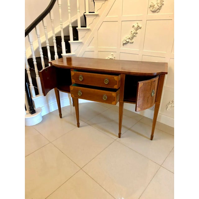 Antique Edwardian Sideboard in Mahogany and Satinwood, 1900 For Sale - Image 9 of 15