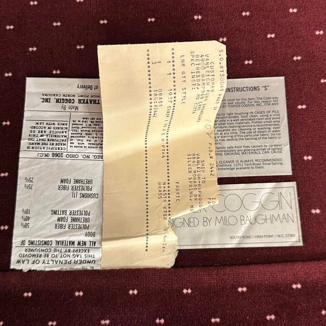 Milo Baughman for Thayer Coggin 951 Flat Bar Lounge Chair Brass For Sale - Image 12 of 12