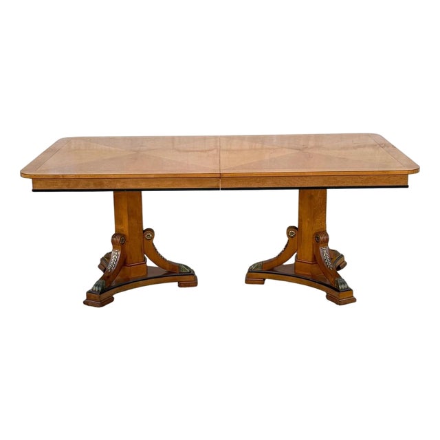 Thomasville Grand Classics Neoclassical Empire Maple Wood Dining Room Table For Sale