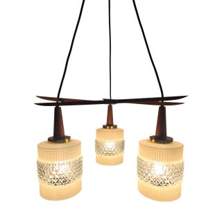 Danish Pendant Lamp in Teak Wood, 1960s For Sale