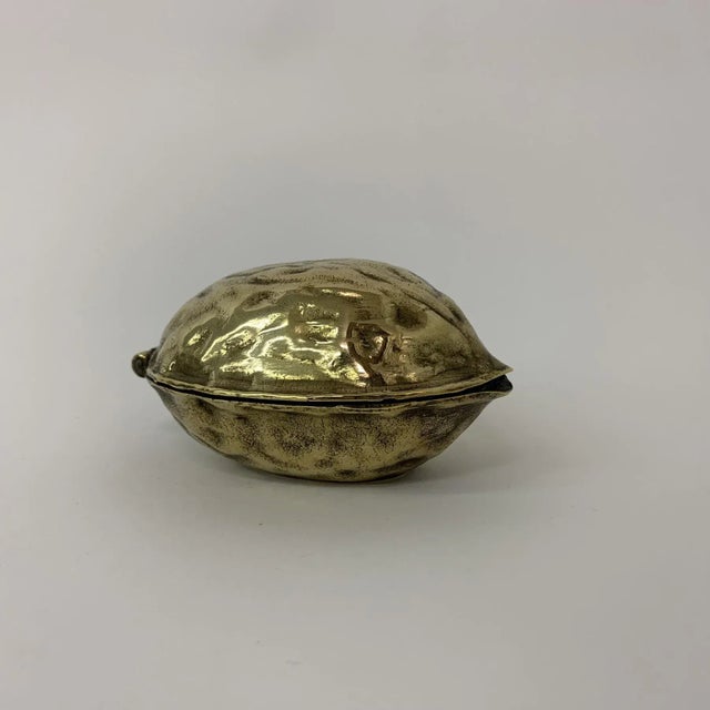 Gold Brass Walnut Shaped Nutcracker, 1970s For Sale - Image 8 of 11