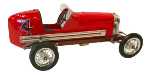 Style Red Polished Bantam Midget Model Car