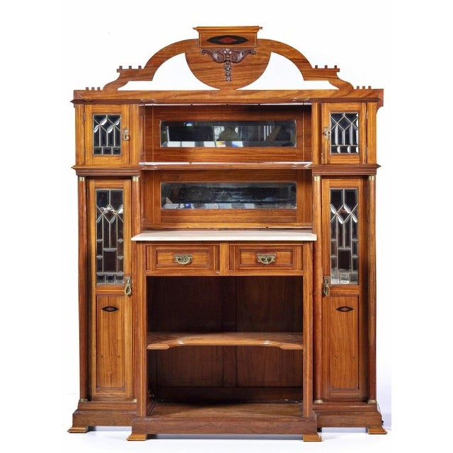 1920s Art Nouveau Dining Room Furniture, 1920s, Set of 10 For Sale - Image 5 of 7