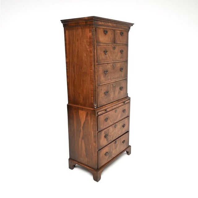Antique Figured Walnut Chest of Drawers, 1890 For Sale - Image 4 of 14